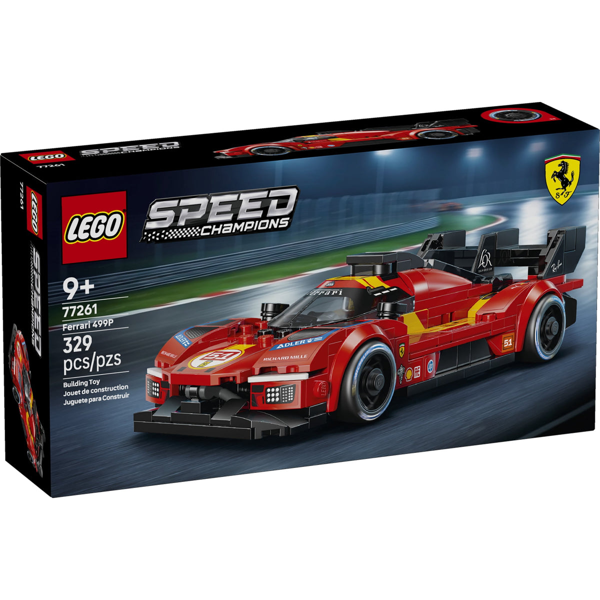 LEGO Speed Champions Ferrari 499P - Building Toy for Boys & Girls, Ages 9+ - Racecar Toy for Kids with Driver Minifigure - Gift for Birthdays - 77261