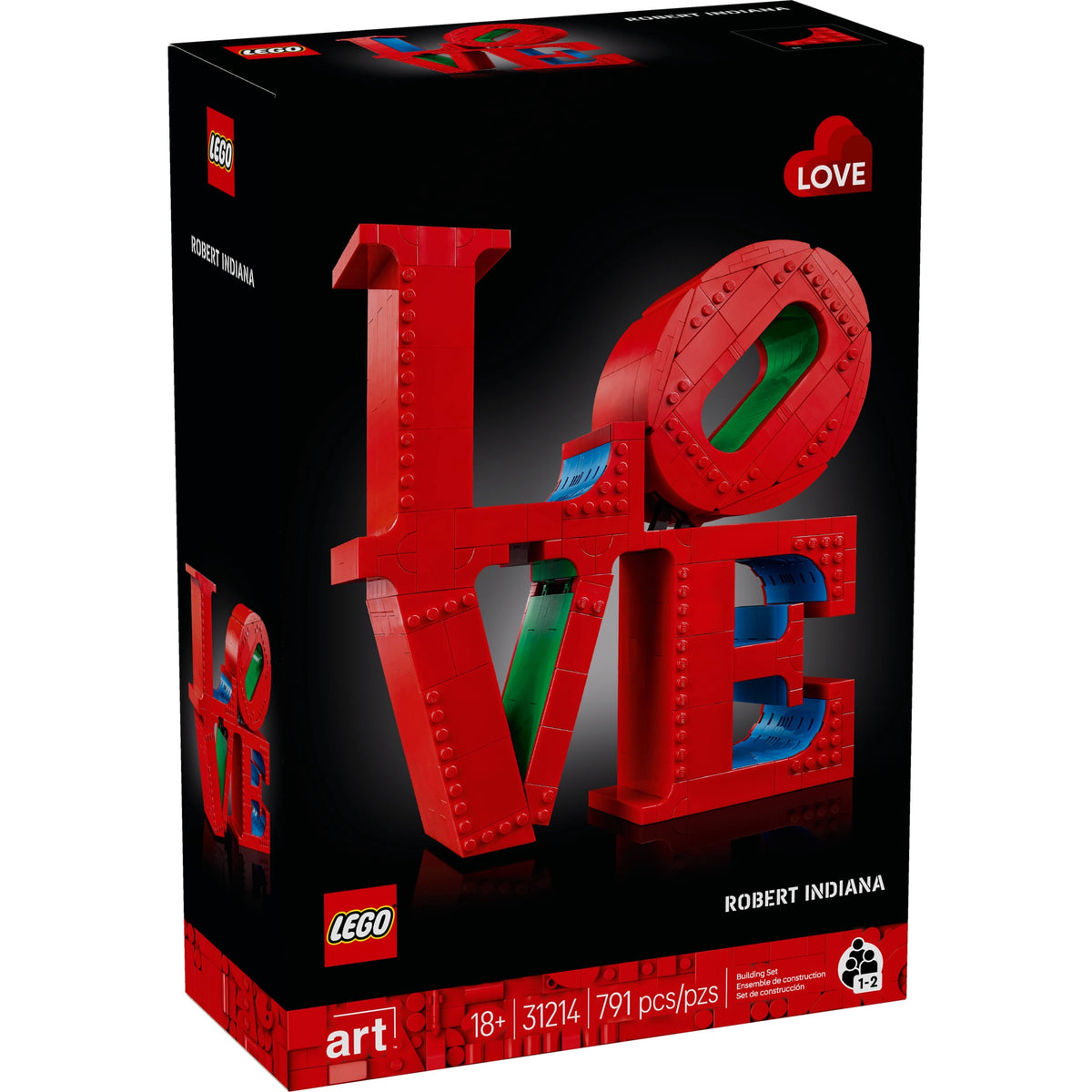 LEGO Art Love Collectible Building Set - DIY Kit for Adults, Ages 18+ - Gifts for Birthdays - Home Decor to Display on Table - 31214
