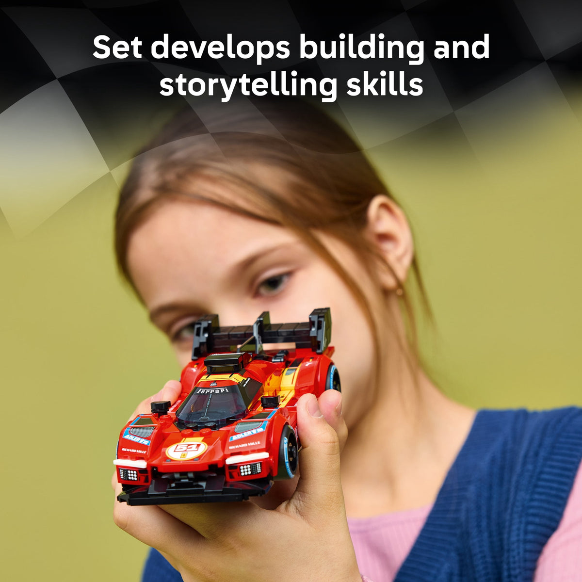 LEGO Speed Champions Ferrari 499P - Building Toy for Boys & Girls, Ages 9+ - Racecar Toy for Kids with Driver Minifigure - Gift for Birthdays - 77261