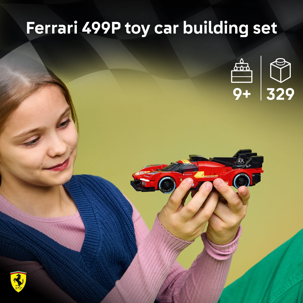 LEGO Speed Champions Ferrari 499P - Building Toy for Boys & Girls, Ages 9+ - Racecar Toy for Kids with Driver Minifigure - Gift for Birthdays - 77261
