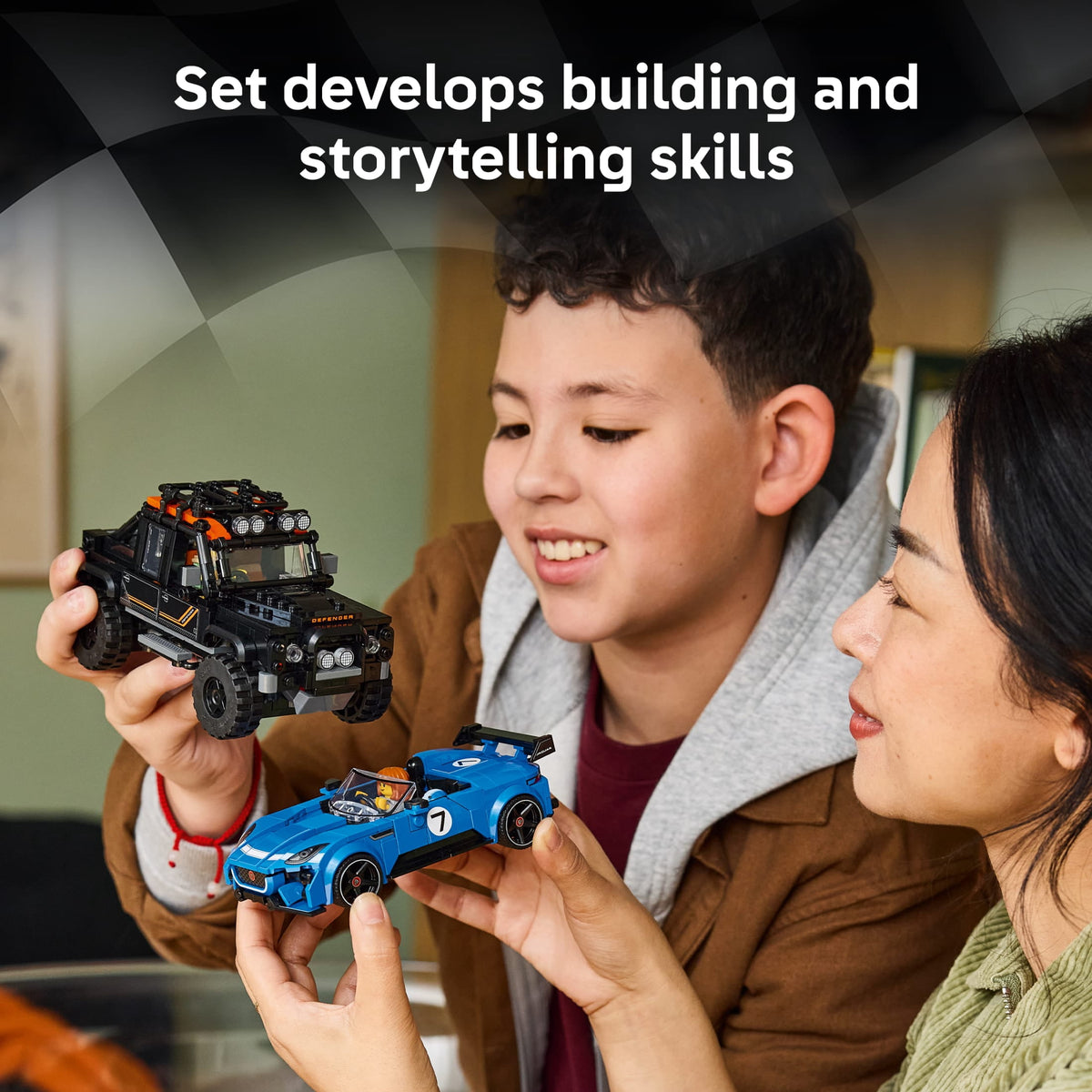 LEGO Speed Champions Jaguar Project 7 & Land Rover Defender - Building Toy for Boys & Girls, Ages 10+ - Toy Car for Kids - Detailed Features - Gift for Birthdays - 77264